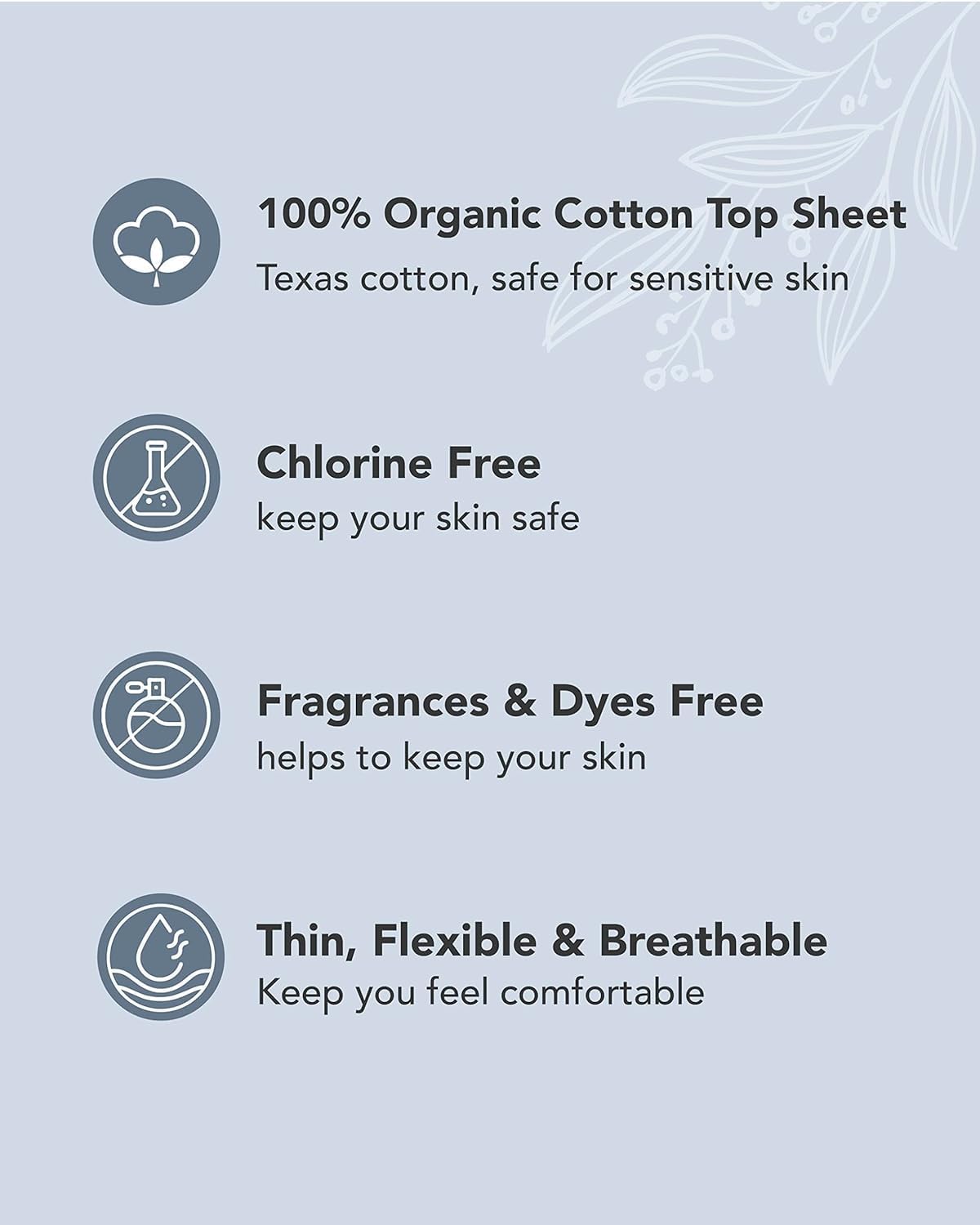 OCBON Comfort Pads (Overnight, 20 Count) - Ultra Soft, Comfortable, Thin Pads with Wings, Super Absorbency. Premium Quality