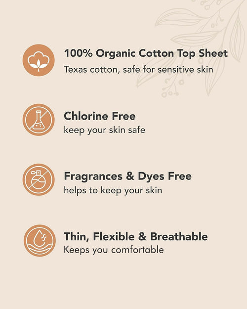 OCBON 100% Organic Cotton Period Pads