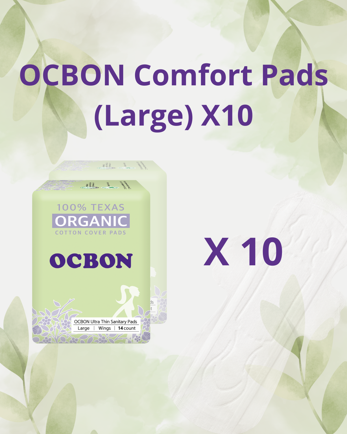 [Flashsale] OCBON Comfort Pads (Large, 28 Count) x 10