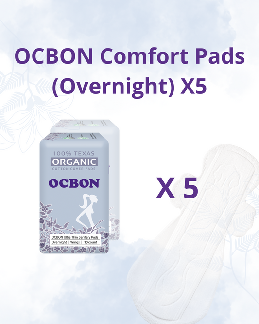 [Flashsale] OCBON Comfort Pads (Overnight, 20 Count) x 5