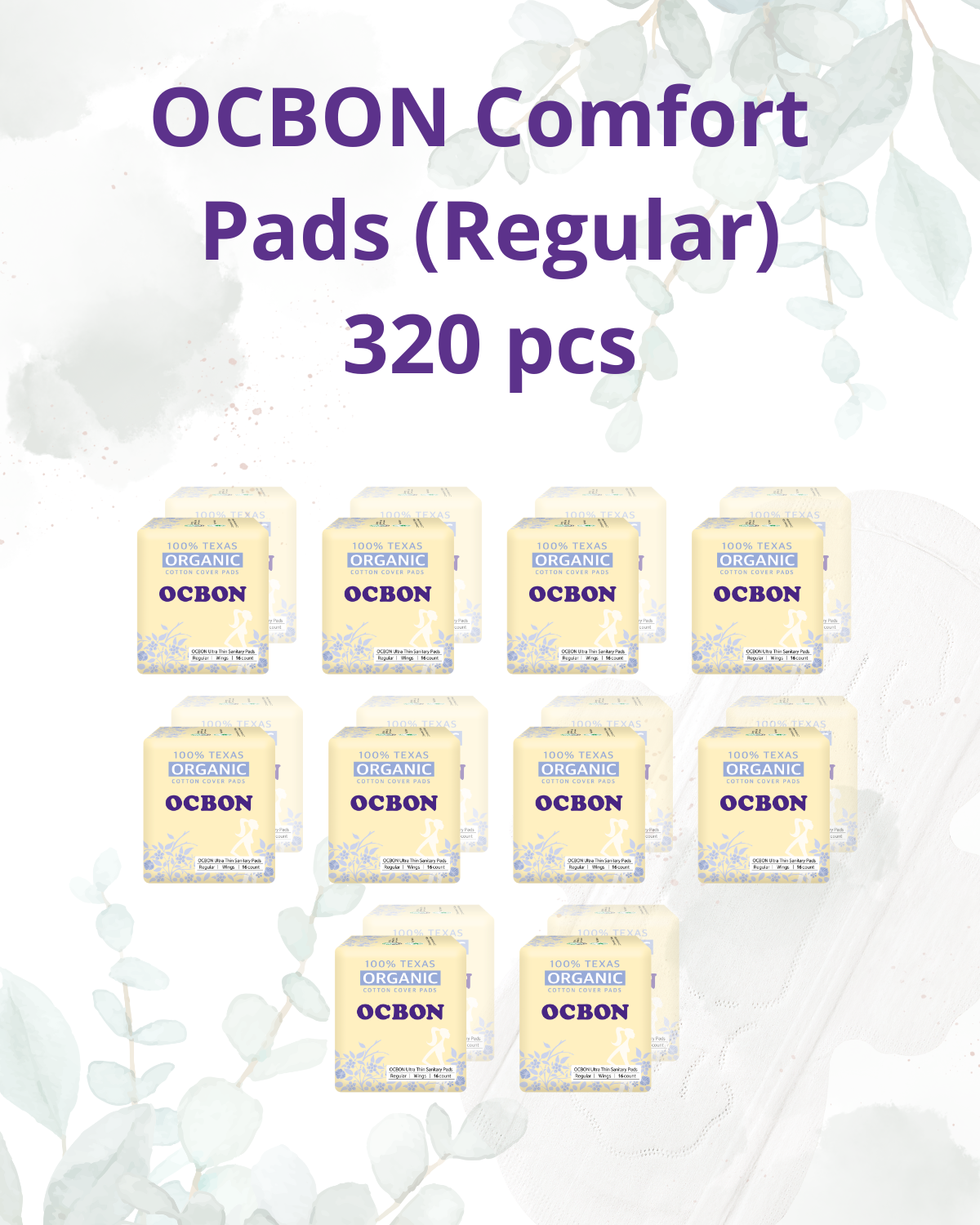 OCBON Comfort Pads (Regular, 32 Count) X 10