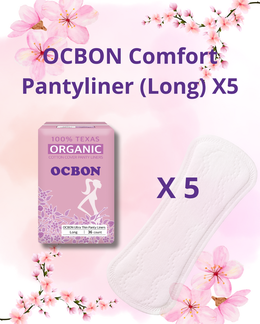 [Flashsale] OCBON Comfort Pantyliners (Long, 36 Count) x 5