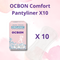 OCBON Comfort Pantyliners (Regular, 40 Count) x 10