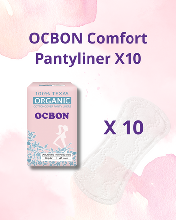 OCBON Comfort Pantyliners (Regular, 40 Count) x 10