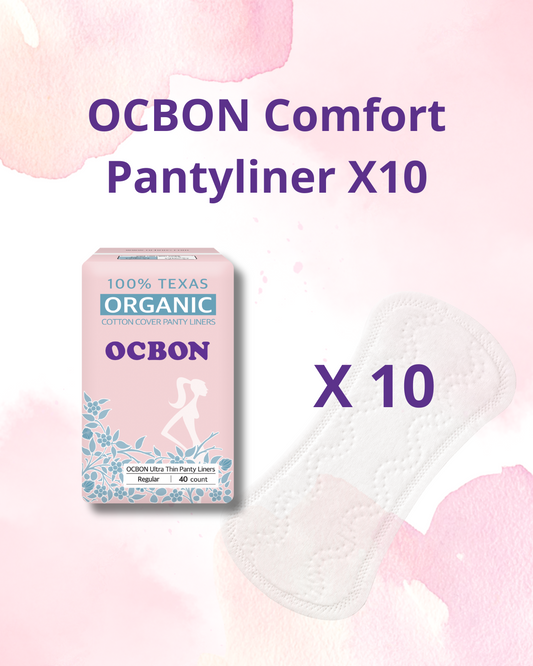 [Flashsale] OCBON Comfort Pantyliners (Regular, 40 Count) x 10