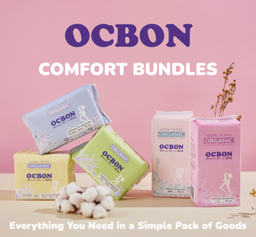 OCBON Comfort Bundles - Sanitary Pads (Regular 32, Large 28, Overnight 20), Pantyliners (Regular 40, Long 36)